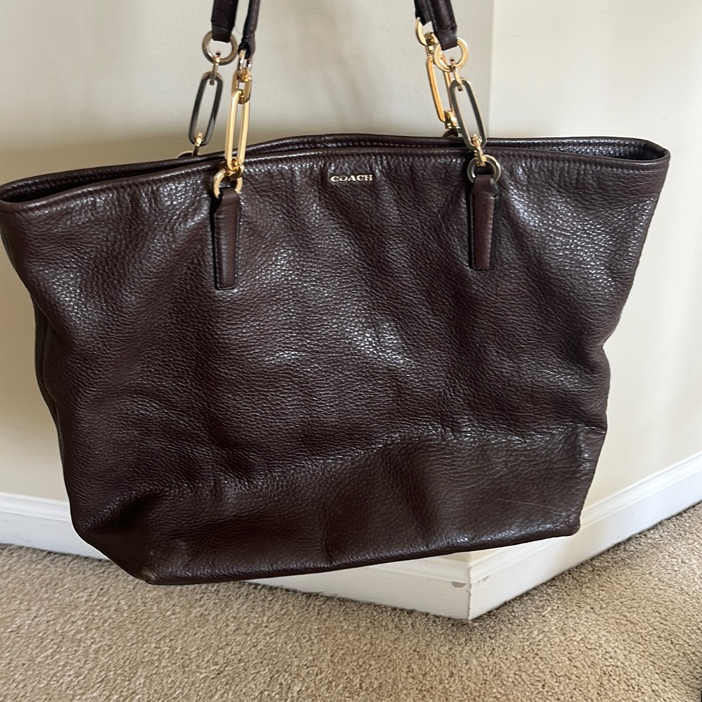 Coach Madison Leather North South Tote Bag
